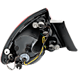Passenger Side Tail Light, with Bulb, Halogen, Clear and Red Lens