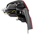 Passenger Side Tail Light, with Bulb, Halogen, Clear and Red Lens
