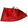 Passenger Side, Outer Tail Light, with Bulb, Halogen, Red Lens