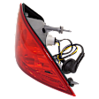 Passenger Side, Outer Tail Light, with Bulb, Halogen, Red Lens, CAPA CERTIFIED