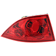 Driver Side, Outer Tail Light, with Bulb, Halogen, Red Lens