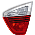 Passenger Side, Inner Tail Light, without Bulb, Halogen, Clear and Red Lens, Base Model, Sedan