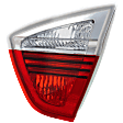 Passenger Side, Inner Tail Light, without Bulb, Halogen, Clear and Red Lens, Base Model, Sedan