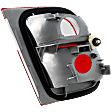 Passenger Side, Inner Tail Light, without Bulb, Halogen, Clear and Red Lens, Base Model, E46 Sedan, Production Date To September 2001