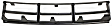 Front, Center Bumper Grille, Black, Base Model