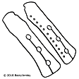 036-1808 Valve Cover Gasket, 4.0L, 6Cyl