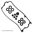036-1883 Valve Cover Gasket, 1.7L, 4Cyl OE Replacement