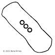 2012 Toyota Camry - Driver Side Valve Cover Gasket, Includes Spark Plug Tube Seals, 3.5L 6Cyl, Beck Arnley OE Replacement
