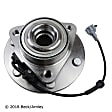 051-6268 Front, Driver or Passenger Side Wheel Hub, 6 Lugs, With Bearing, Sensor Included