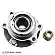 051-6336 Front, Driver or Passenger Side Wheel Hub, 5 Lugs, With Bearing