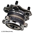 051-6347 Rear, Driver or Passenger Side Wheel Hub, 5 Lugs, With Bearing