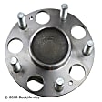 051-6409 Rear, Driver or Passenger Side Wheel Hub, 5 Lugs, With Bearing
