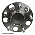 051-6409 Rear, Driver or Passenger Side Wheel Hub, 5 Lugs, With Bearing