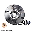 051-6410 Front, Driver or Passenger Side Wheel Hub, 6 Lugs, With Bearing, Sensor Included