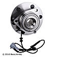 051-6410 Front, Driver or Passenger Side Wheel Hub, 6 Lugs, With Bearing, Sensor Included