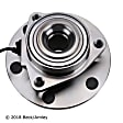 051-6410 Front, Driver or Passenger Side Wheel Hub, 6 Lugs, With Bearing, Sensor Included