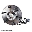051-6410 Front, Driver or Passenger Side Wheel Hub, 6 Lugs, With Bearing, Sensor Included