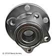051-6413 Rear, Driver or Passenger Side Wheel Hub, 5 Lugs, With Bearing, AWD