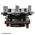 051-6470 Front, Driver or Passenger Side Wheel Hub, 6 Lugs, With Bearing