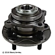 051-6473 Front, Driver or Passenger Side Wheel Hub, Bearing included, Rear Wheel Drive, Axle Nut Not Included