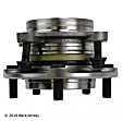 051-6474 Front, Driver or Passenger Side Wheel Hub, with Bearing, Four Wheel Drive, Axle Nut Not Included