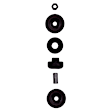 24-302043 Rear, Driver or Passenger Side Shock, 4WD, B8 5100 Series