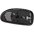 Passenger Side Mirror Glass, Heated, No Blind Spot Feature, Convex, With backing plate