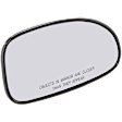 Passenger Side Mirror Glass, Heated, No Blind Spot Feature, Convex, With backing plate