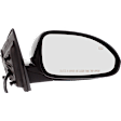 Passenger Side Mirror, Power, Manual Folding, Heated, Paintable, In-housing Signal Light, With memory, No Puddle Light, No Auto-Dimming, No Blind Spot Feature
