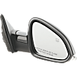Passenger Side Mirror, Power Adjust, Manual Folding, Heated, Paintable, With Signal Light, With memory, No Puddle Light, Auto-Dim, and Blind Spot, For Models Without Lane Departure Warning System