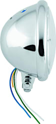 666808 Headlight, Clear Lens, Chrome Interior