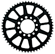 1975 Yamaha DT125 - Yamaha Rear Steel Sprocket 428 50T - Black, Steel, Black