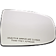2008-2014 BMW X6 - Passenger Side Mirror Glass, Non-Heated, No Blind Spot Feature, Backing Plate Included