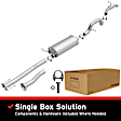 106-0200 Cat-Back Exhaust System, Made of Aluminized Steel, Direct-Fit Exhaust Series