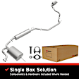 106-0348 Cat-Back Exhaust System, 3.5L, 6Cyl, Made of Aluminized Steel, Direct-Fit Exhaust Series