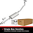 106-0406 Cat-Back Exhaust System, 4.0L, 6Cyl, Made of Aluminized Steel, Direct-Fit Exhaust Series