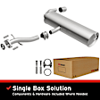 106-0423 Cat-Back Exhaust System, 2.4L, 4Cyl, Made of Aluminized Steel, Direct-Fit Exhaust Series