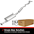 106-0564 Cat-Back Exhaust System, 4.0L, 6Cyl, Made of Aluminized Steel, Direct-Fit Exhaust Series