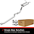 106-0636 Cat-Back Exhaust System, 2.7L, 6Cyl, Made of Aluminized Steel, Direct-Fit Exhaust Series