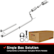 106-0719 Cat-Back Exhaust System, 1.8L, 4Cyl, Made of Aluminized Steel, Direct-Fit Exhaust Series