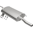 108-0071 Muffler-Back Exhaust System, 2.2L, 4Cyl, Made of Aluminized Steel, Direct-Fit Exhaust Series