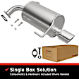 108-0078 Muffler-Back Exhaust System, 2.5L, 4Cyl, Made of Aluminized Steel, Direct-Fit Exhaust Series