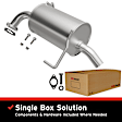 108-0080 Muffler-Back Exhaust System, Made of Aluminized Steel, Direct-Fit Exhaust Series