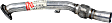 1998 Audi A4 Quattro - Down Pipe, 2 in., Natural, Aluminum and Steel, Sold Individually, Direct-Fit Exhaust Series