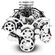 BP302RCTFK FORD SB COMPATIBLE 302 C.I. ENGINE - 361 HP - DELUXE DRESSED WITH POLISHED PULLEY KIT - REAR SUMP - HOLLEY SNIPER FUEL INJECTED