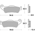 2015 BMW K1300S - Rear Carbon Fiber Ceramic Brake Pad Set