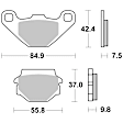 1991 KTM 250 EXC - Rear Carbon Fiber Ceramic Brake Pad Set