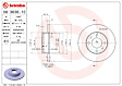 08.3636.10 Front, Driver or Passenger Side Brake Disc, Plain Surface, Solid, 4 Lugs, 227 mm,, Premium UV Coated Series