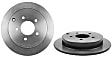08.9107.11 Rear, Driver or Passenger Side Brake Disc, Coated, Plain Surface, Solid, 5 Lugs, 291 mm, PRIME UV Coated Series
