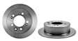 08.A114.40 Rear, Driver or Passenger Side Brake Disc, UV Coated, Plain Surface, Solid, 5 Lugs, 262 mm, PRIME Series